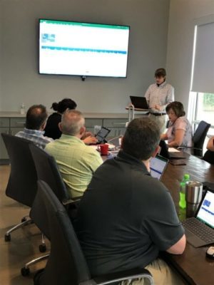 Kris Brady training Historymaker Homes on informXL Analyzers
