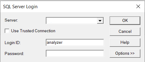 SQL Server Login - Asking for Password | InformXL